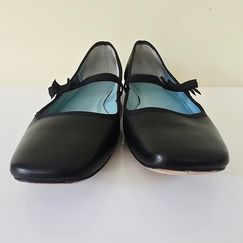 Frances Valentine Jude Black Leather Mary Jane Flats Women's Size 7.5 B - Picture 6 of 10